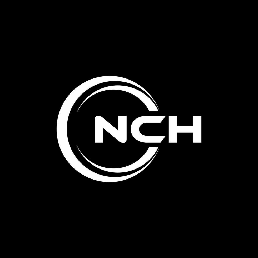 NCH Logo Design, Inspiration for a Unique Identity. Modern Elegance and Creative Design. Watermark Your Success with the Striking this Logo. vector