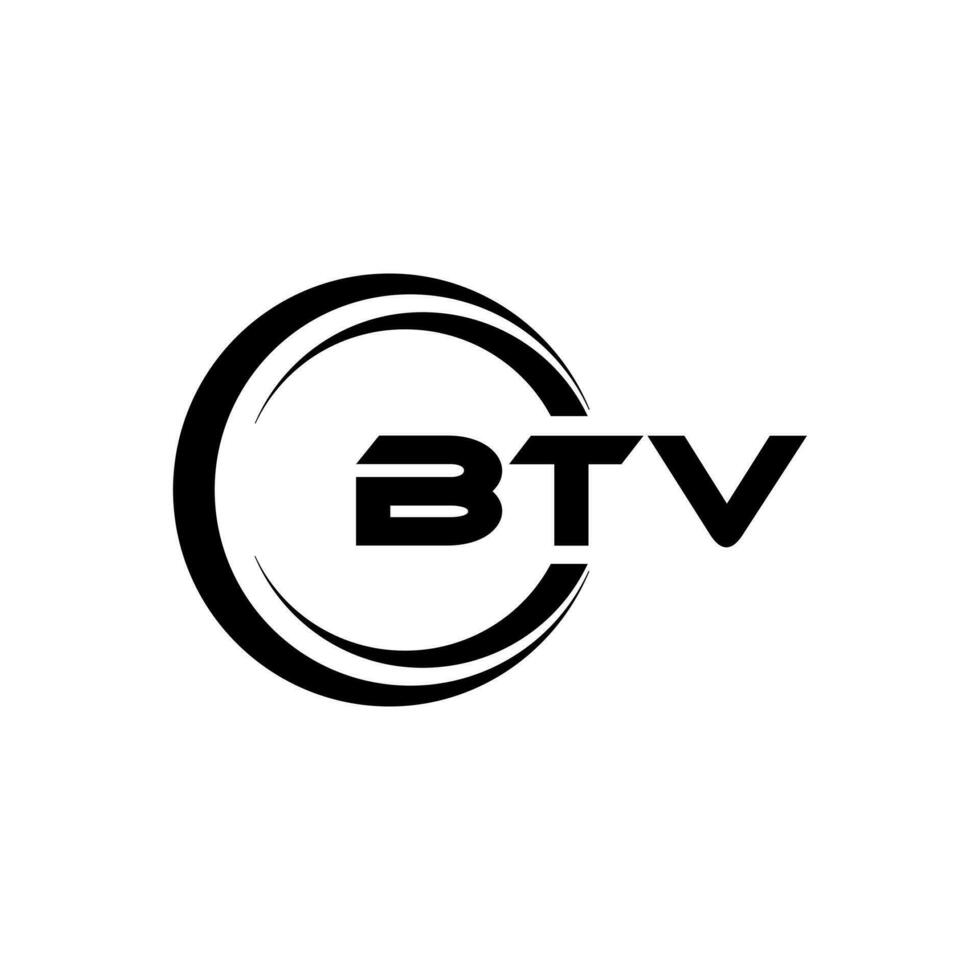 BTV Logo Design, Inspiration for a Unique Identity. Modern Elegance and Creative Design. Watermark Your Success with the Striking this Logo. vector