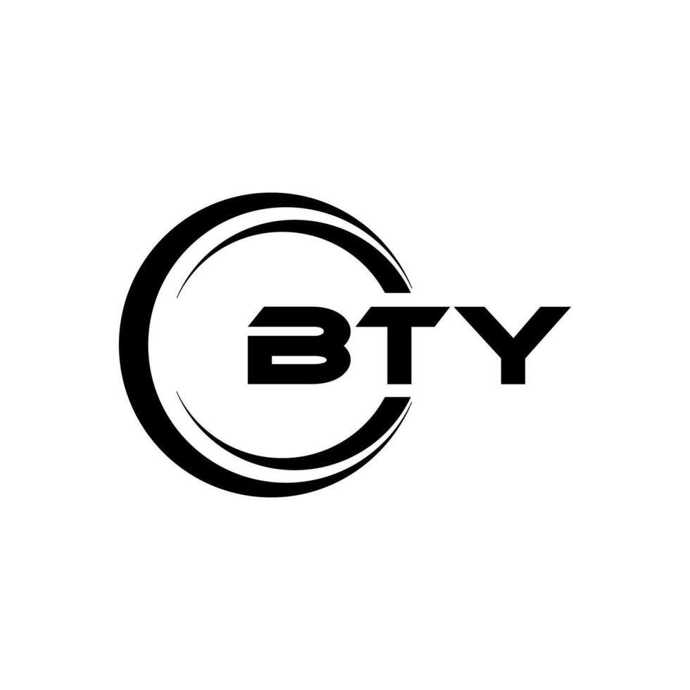 BTY Logo Design, Inspiration for a Unique Identity. Modern Elegance and Creative Design. Watermark Your Success with the Striking this Logo. vector