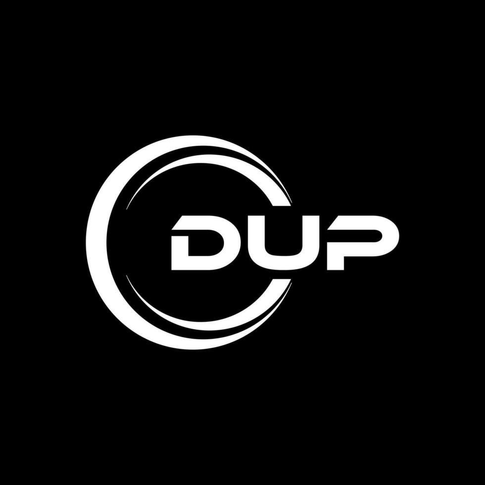 dup logo diseño, inspiración para un único identidad. moderno elegancia y creativo diseño. filigrana tu éxito con el sorprendentes esta logo. vector