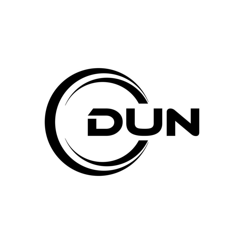 DUN Logo Design, Inspiration for a Unique Identity. Modern Elegance and Creative Design. Watermark Your Success with the Striking this Logo. vector