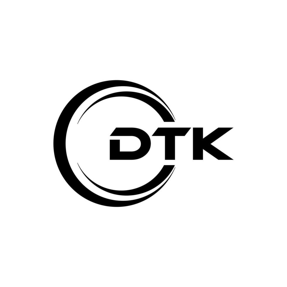 dtk logo diseño, inspiración para un único identidad. moderno elegancia y creativo diseño. filigrana tu éxito con el sorprendentes esta logo. vector