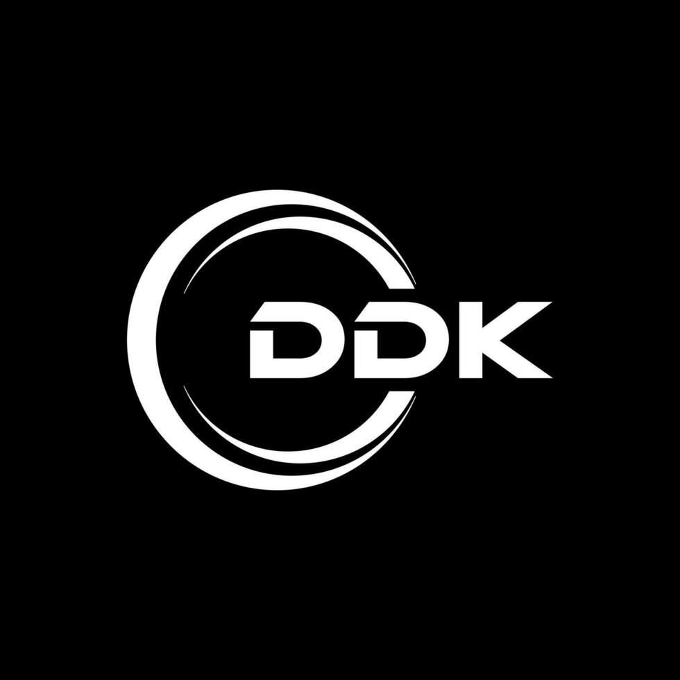 ddk logo diseño, inspiración para un único identidad. moderno elegancia y creativo diseño. filigrana tu éxito con el sorprendentes esta logo. vector