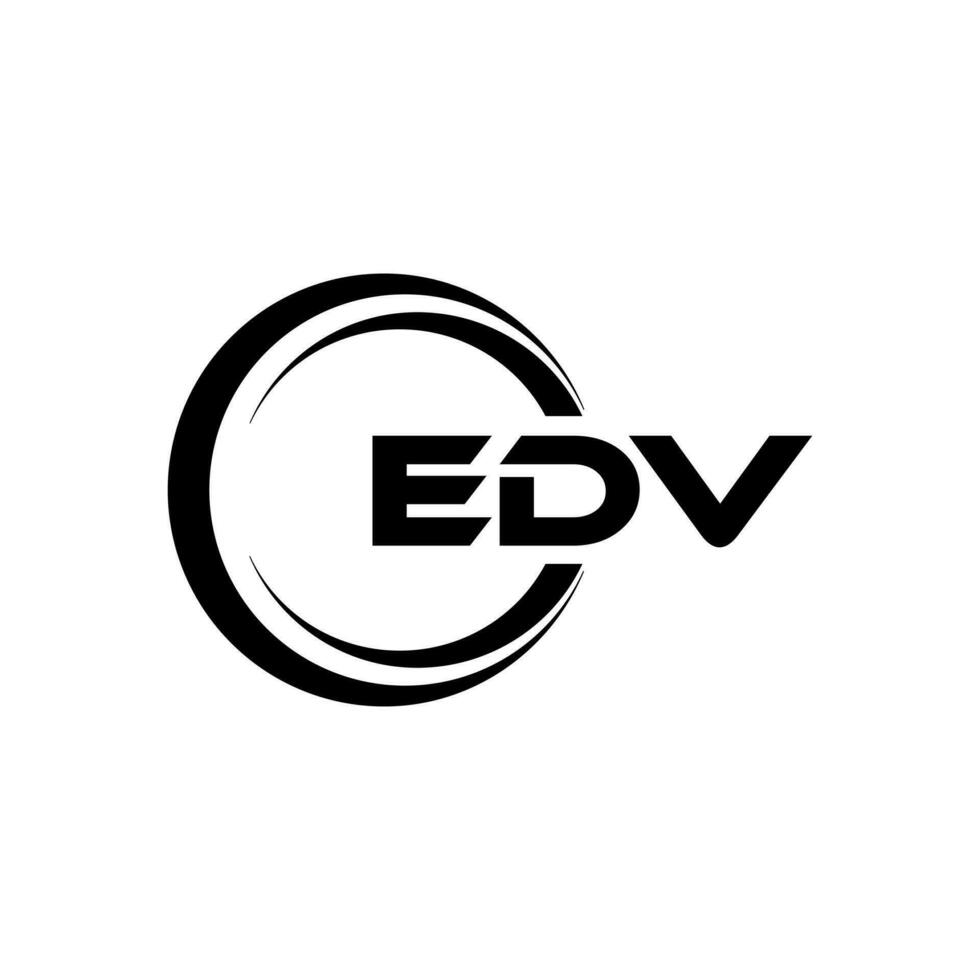 EDV Logo Design, Inspiration for a Unique Identity. Modern Elegance and Creative Design. Watermark Your Success with the Striking this Logo. vector