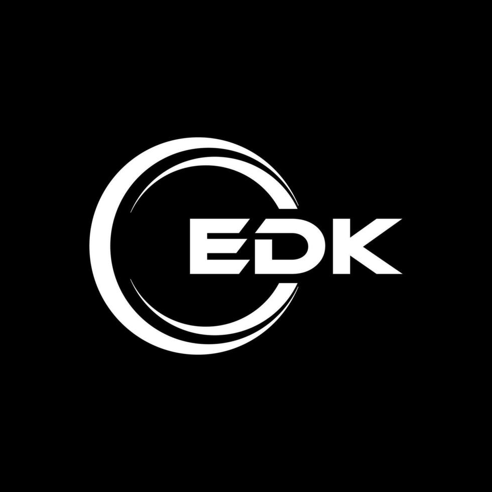 edk logo diseño, inspiración para un único identidad. moderno elegancia y creativo diseño. filigrana tu éxito con el sorprendentes esta logo. vector