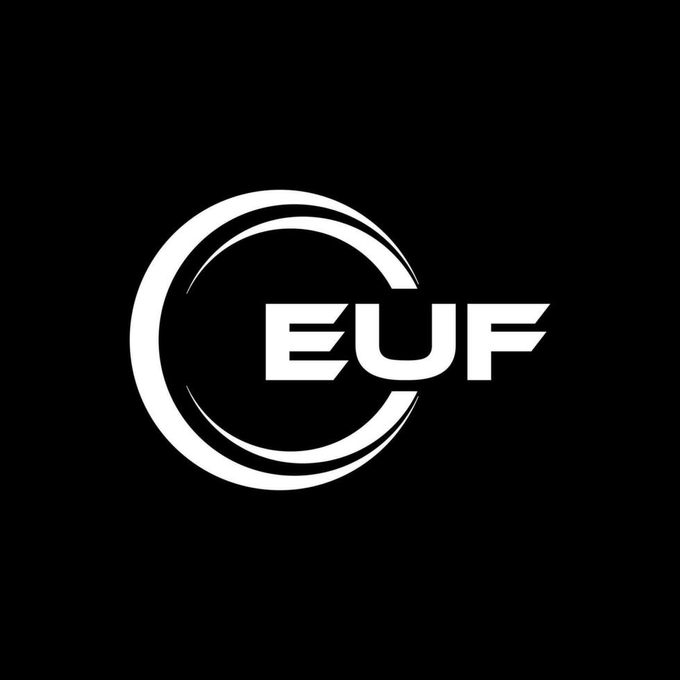 EUF Logo Design, Inspiration for a Unique Identity. Modern Elegance and Creative Design. Watermark Your Success with the Striking this Logo. vector