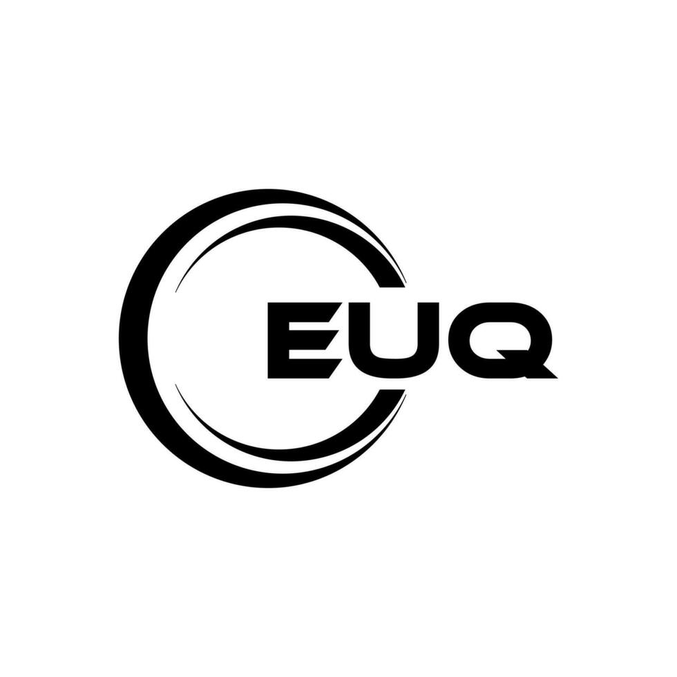 EUQ Logo Design, Inspiration for a Unique Identity. Modern Elegance and Creative Design. Watermark Your Success with the Striking this Logo. vector
