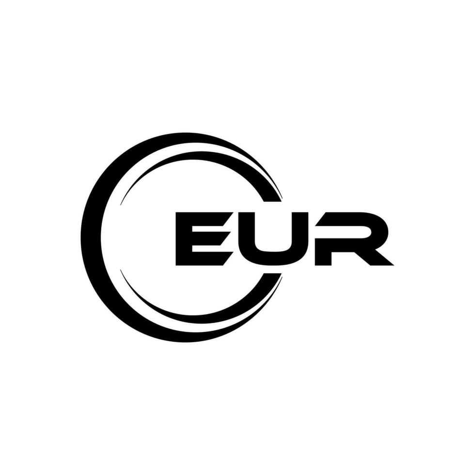 EUR Logo Design, Inspiration for a Unique Identity. Modern Elegance and Creative Design. Watermark Your Success with the Striking this Logo. vector