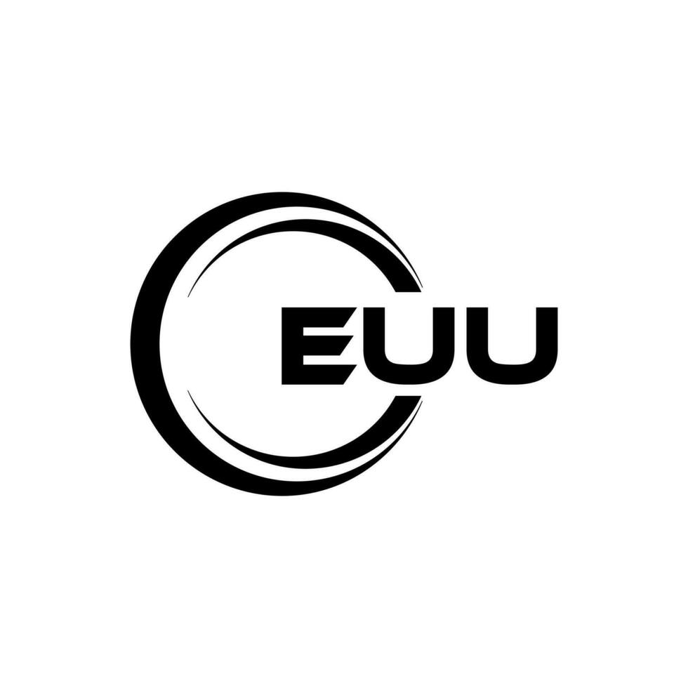 EUU Logo Design, Inspiration for a Unique Identity. Modern Elegance and Creative Design. Watermark Your Success with the Striking this Logo. vector