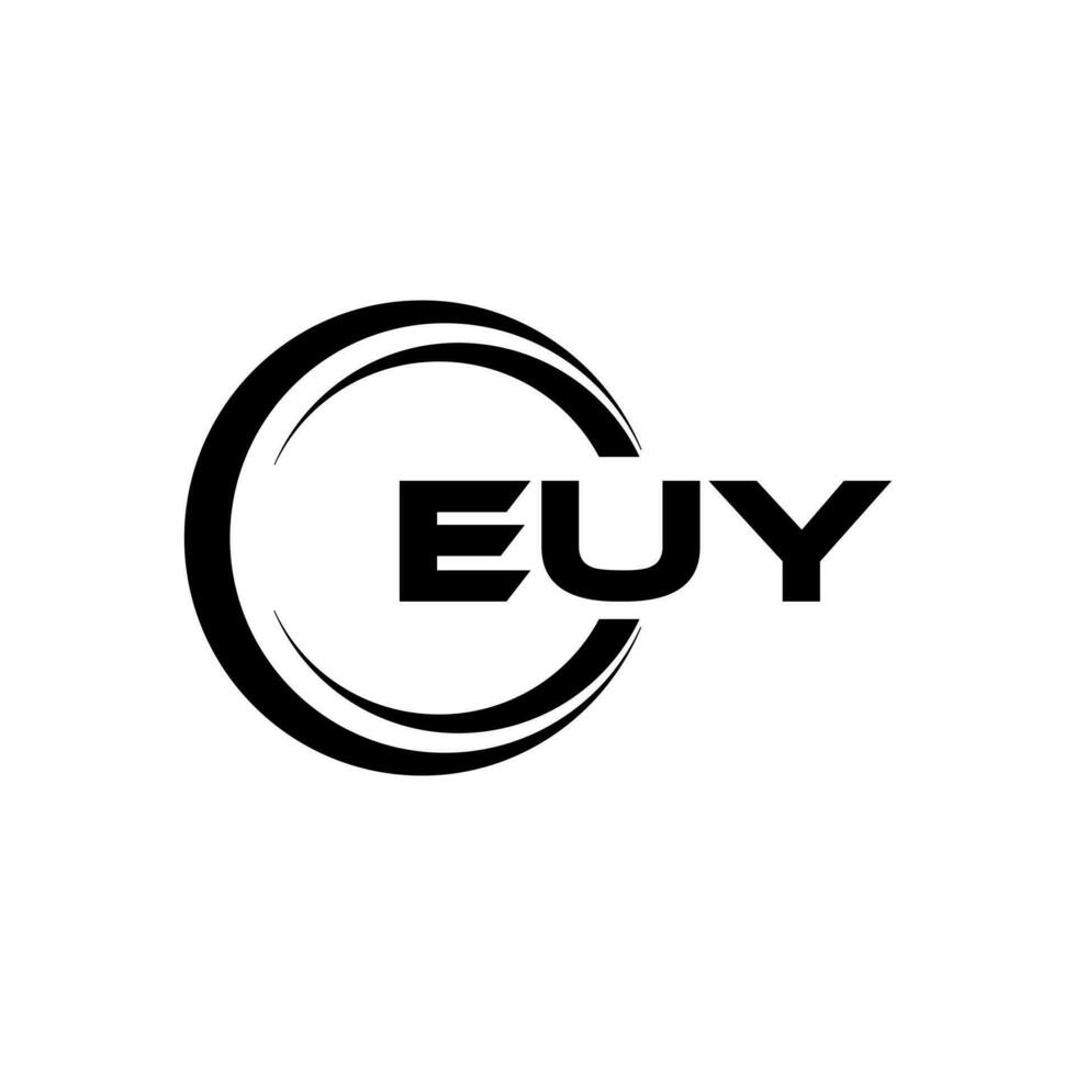 EUY Logo Design, Inspiration for a Unique Identity. Modern Elegance and Creative Design. Watermark Your Success with the Striking this Logo. vector