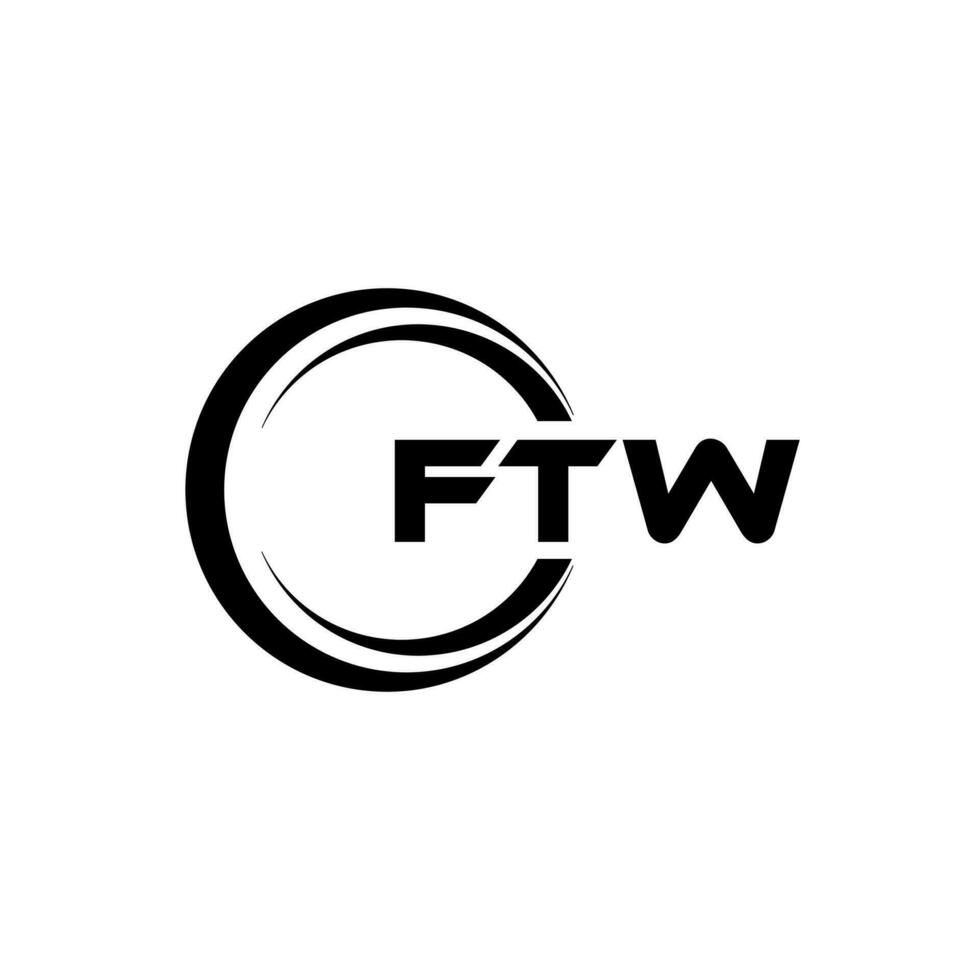 FTW Logo Design, Inspiration for a Unique Identity. Modern Elegance and Creative Design. Watermark Your Success with the Striking this Logo. vector