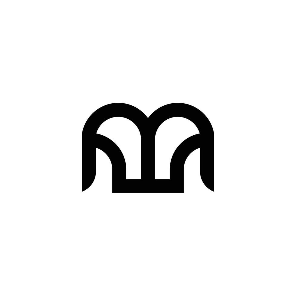 letra metro logo diseño elemento vector con creativo sencillo idea