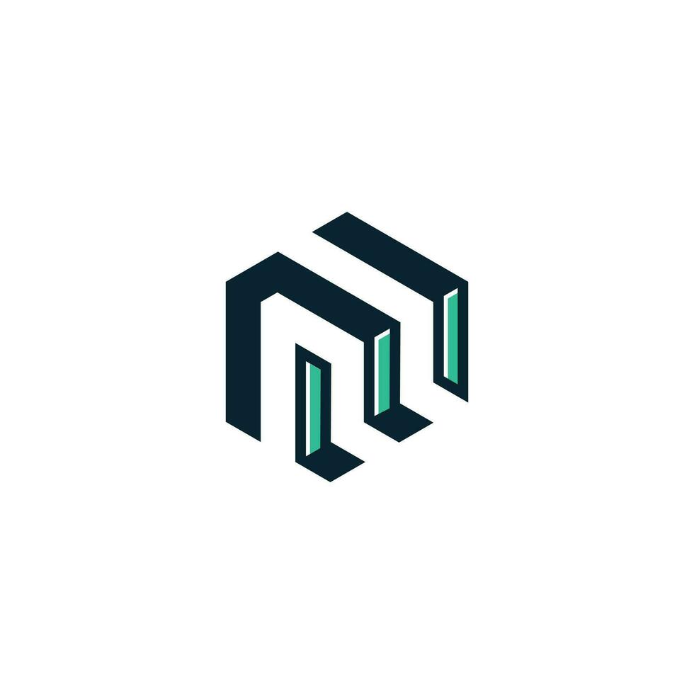 Letter M logo design element vector with creative simple idea