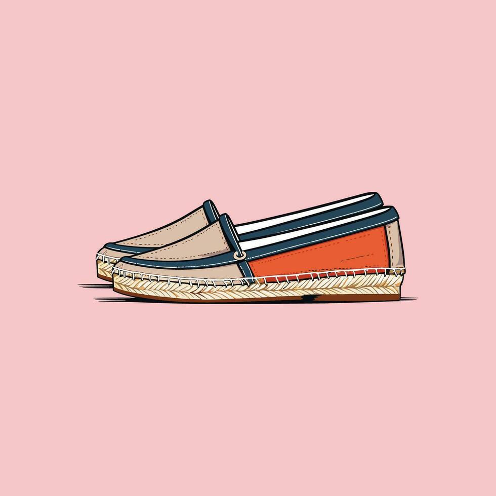 espadrilles vector clip art illustration