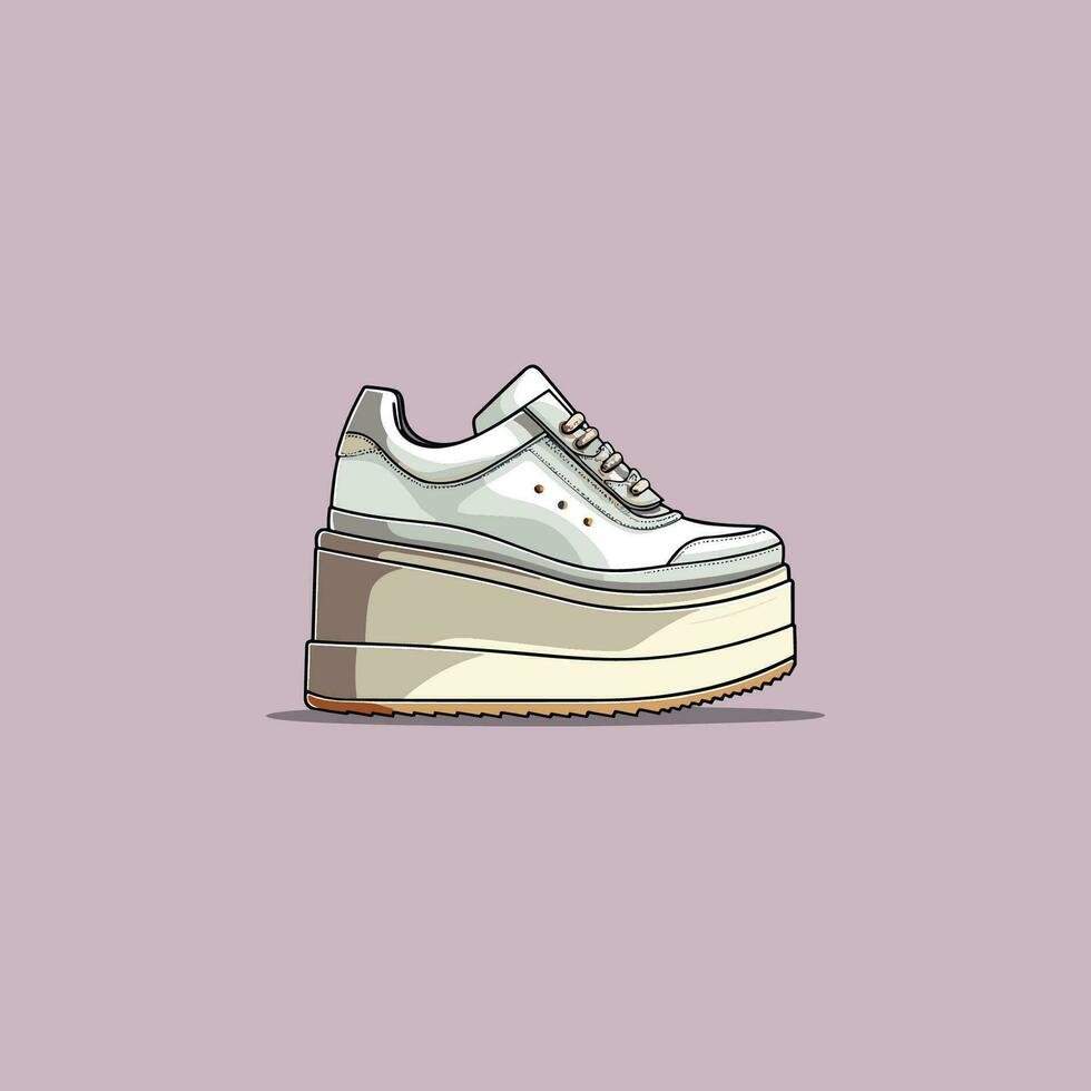 platform shoes vector clip art illustration