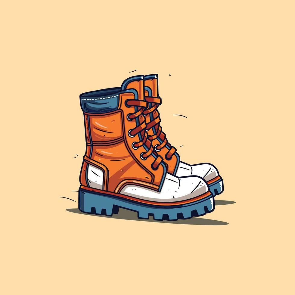 boots vector clip art illustration