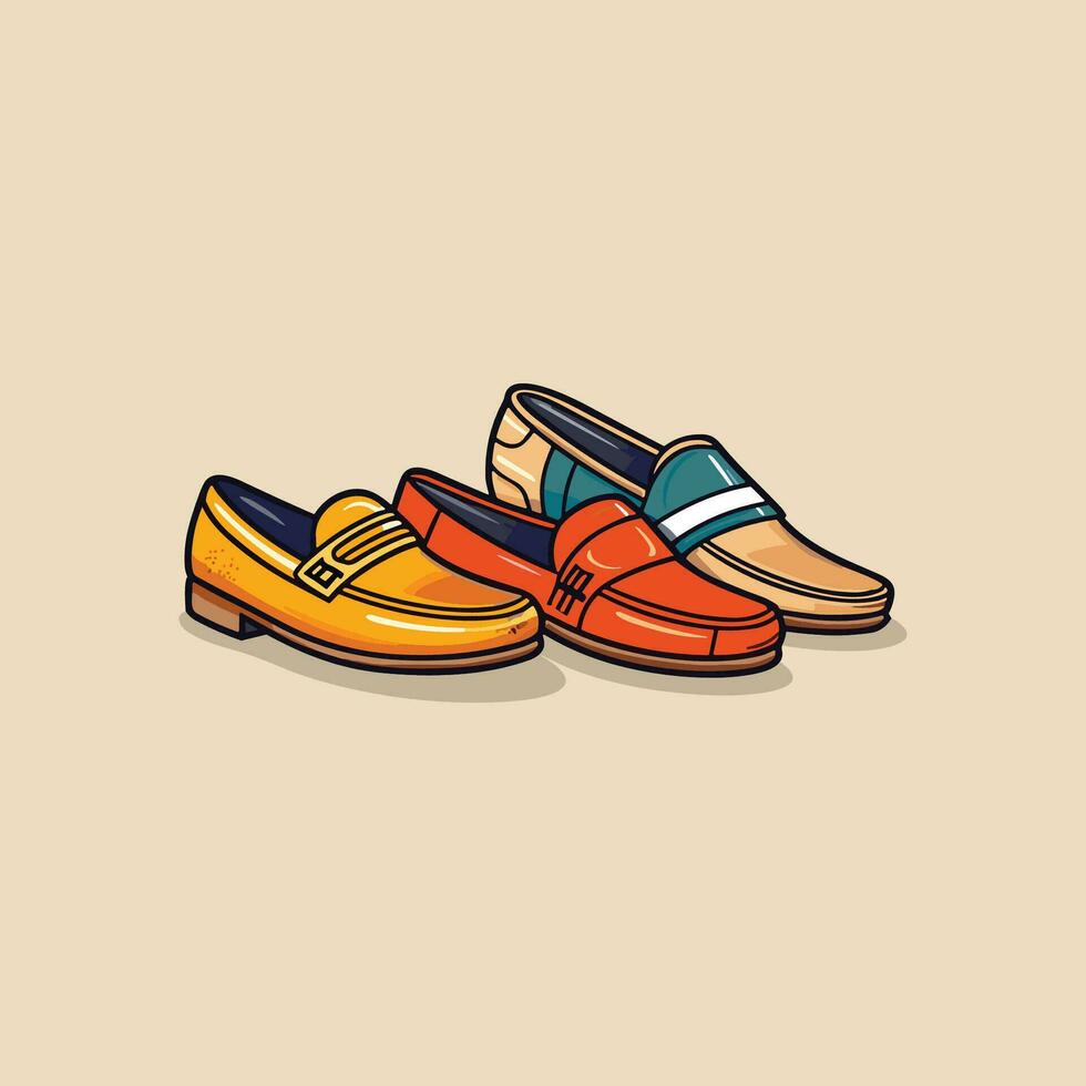 mocasines vector acortar Arte ilustración