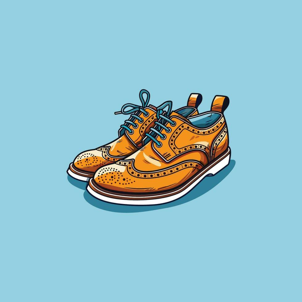 brogues vector clip art illustration