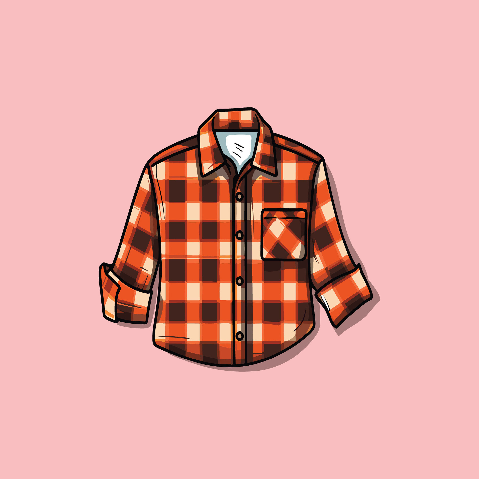 flannel shirt vector clip art illustration 28230123 Vector Art at Vecteezy