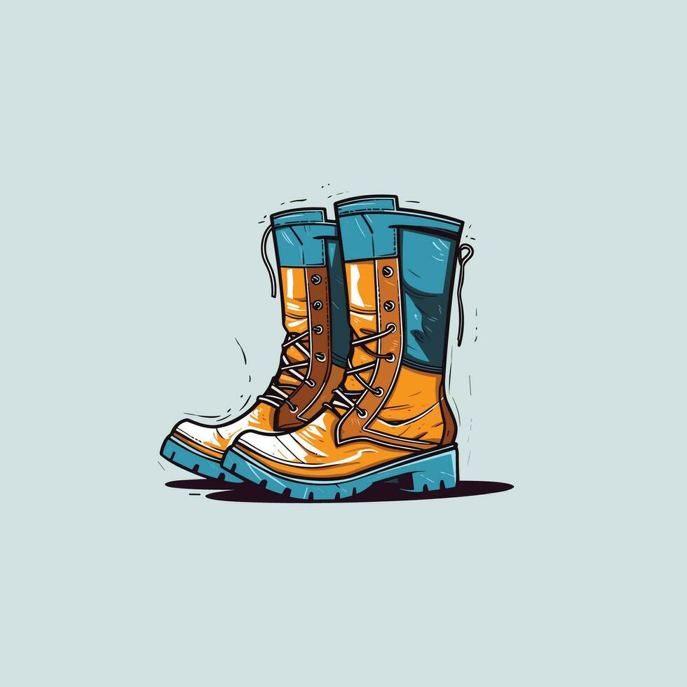 boots vector clip art illustration