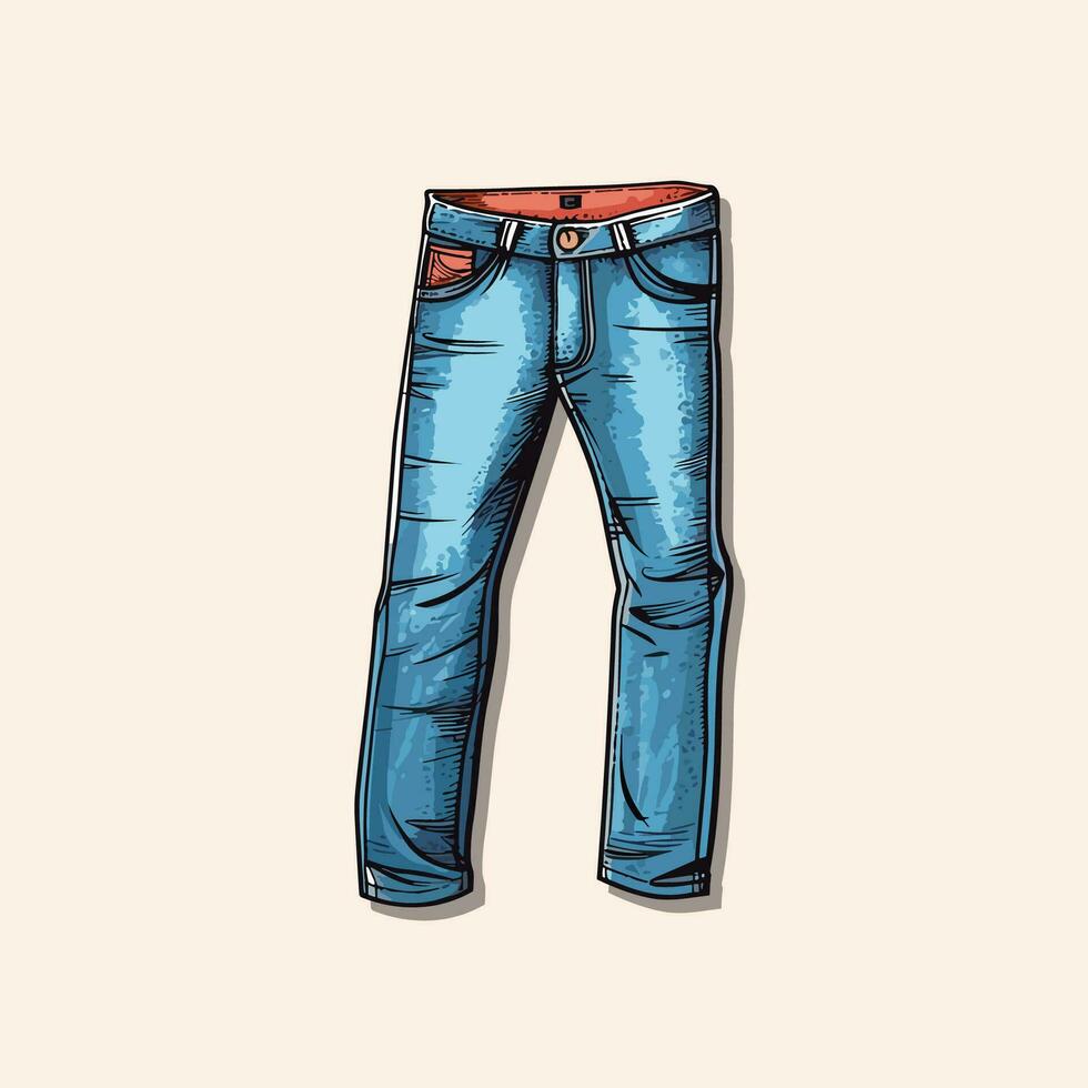 jeans vector clip art illustration