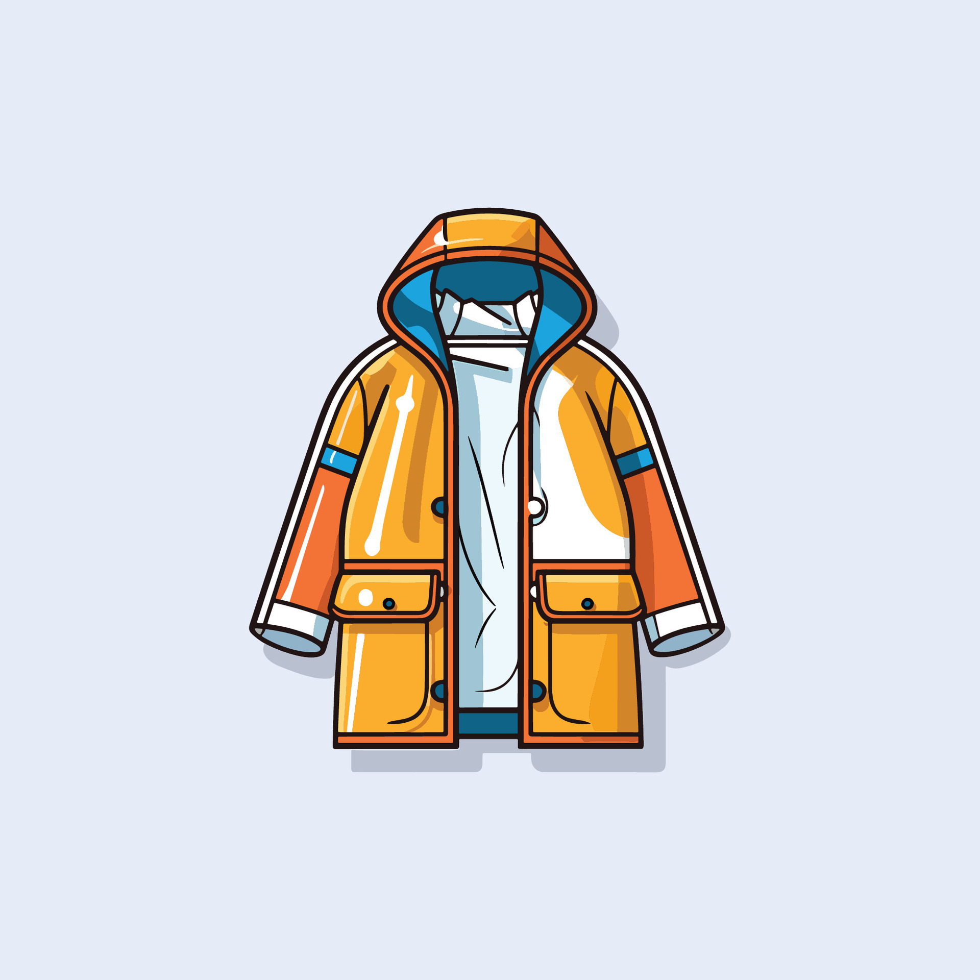 raincoat vector clip art illustration 28230166 Vector Art at Vecteezy
