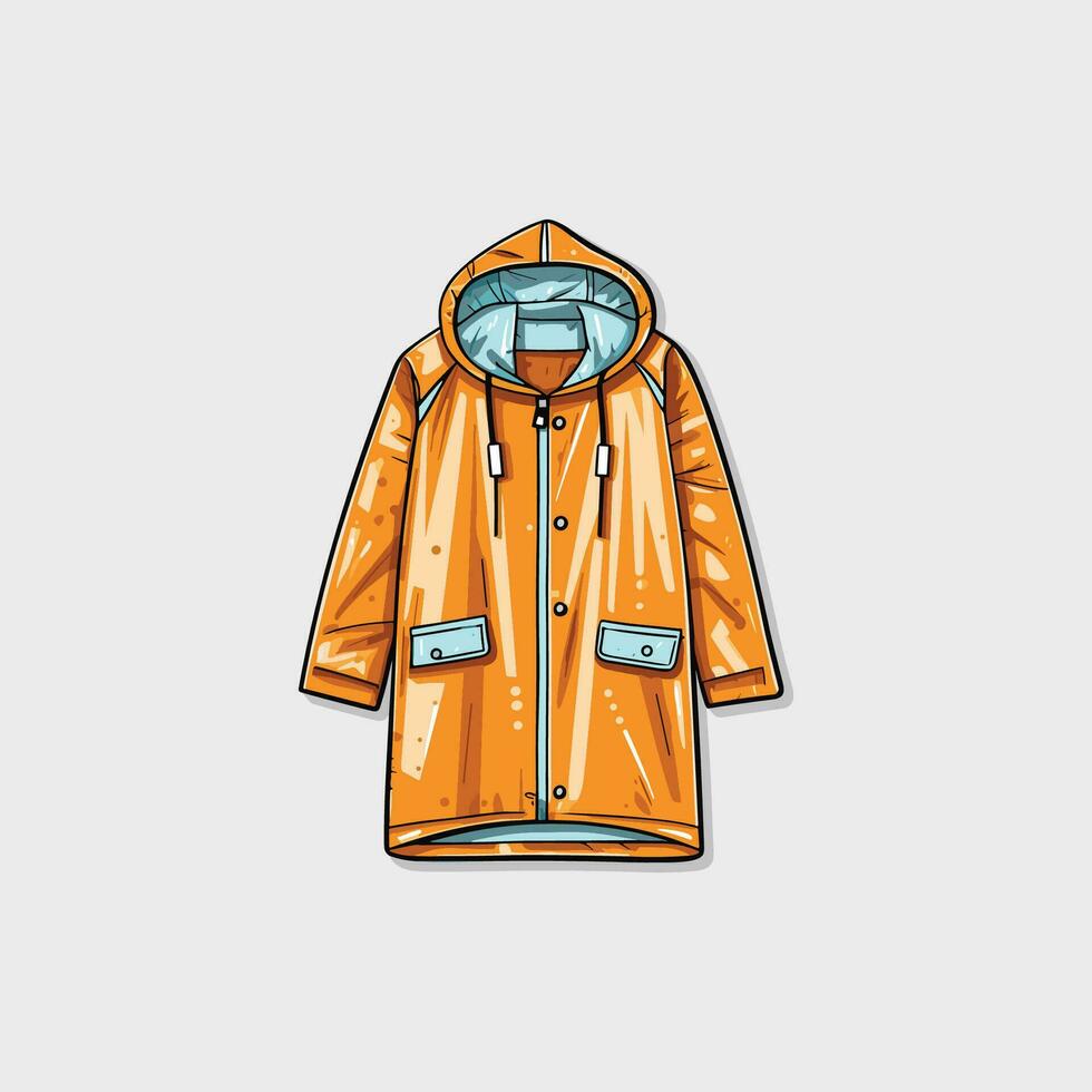 raincoat vector clip art illustration