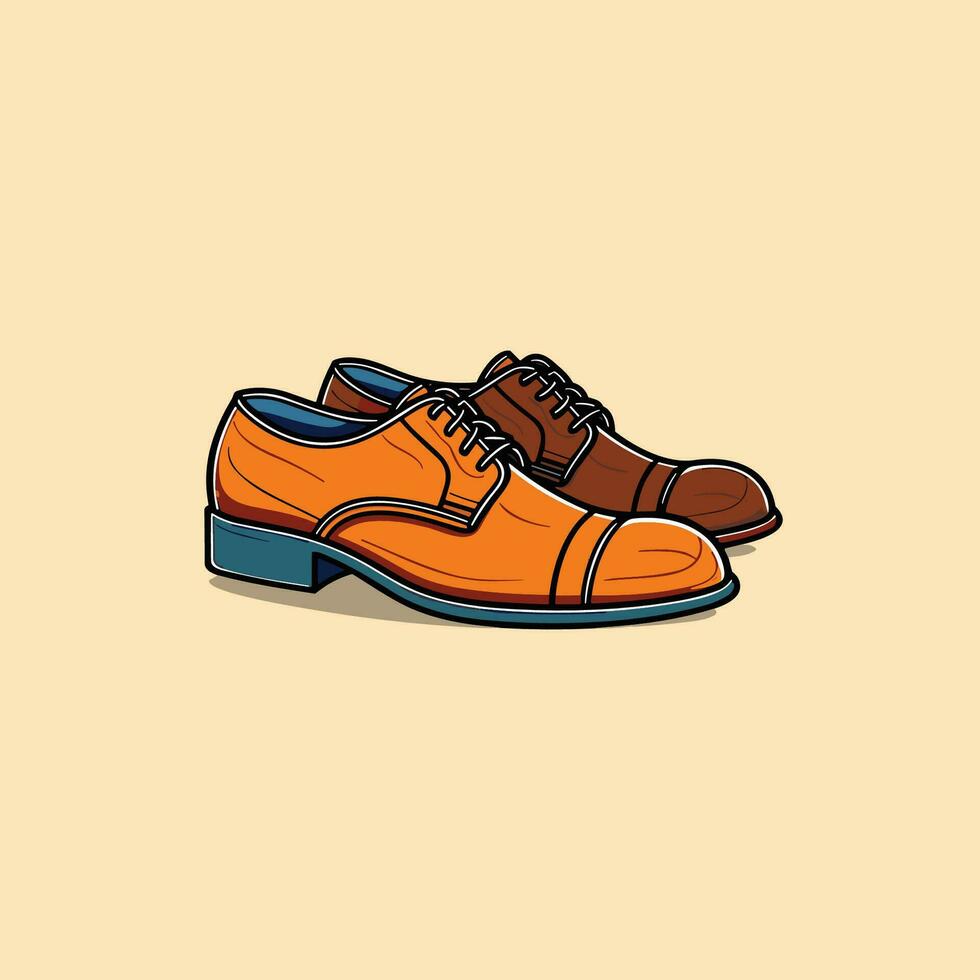 dress shoes vector clip art illustration