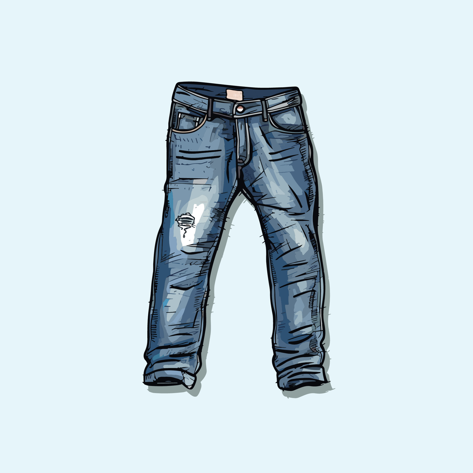 jeans vector clip art illustration 28230193 Vector Art at Vecteezy