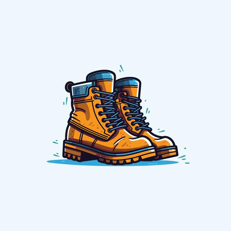 boots vector clip art illustration