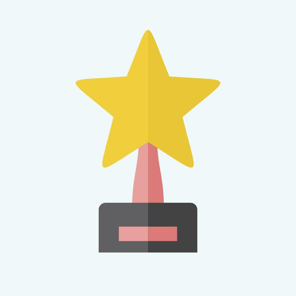 Icon Trophy 1. related to Award symbol. flat style. simple design editable. simple illustration vector