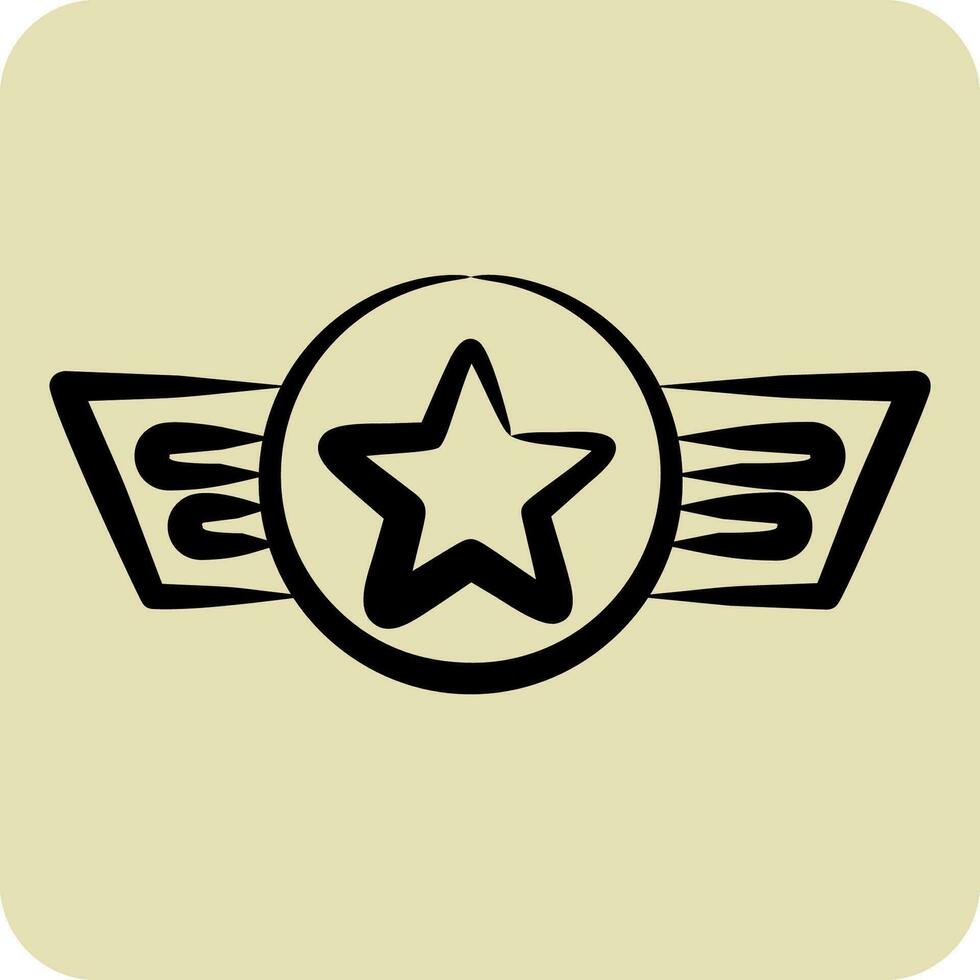 Icon Award 6. related to Award symbol. hand drawn style. simple design editable. simple illustration vector