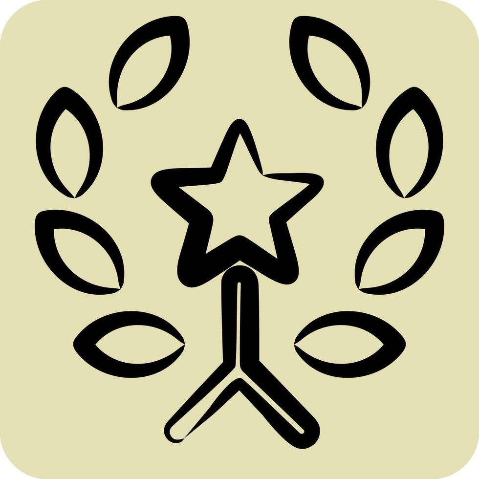 Icon Award 4. related to Award symbol. hand drawn style. simple design editable. simple illustration vector