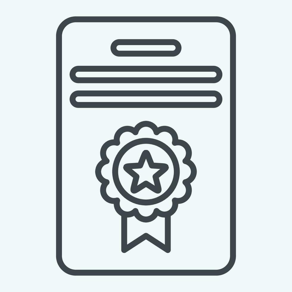 Icon Award 7. related to Award symbol. line style. simple design editable. simple illustration vector