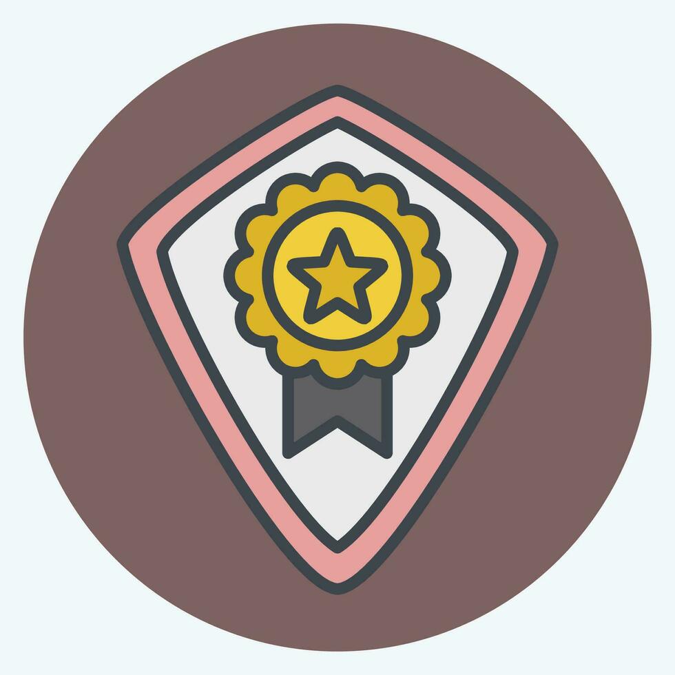 Icon Award 9. related to Award symbol. color mate style. simple design editable. simple illustration vector