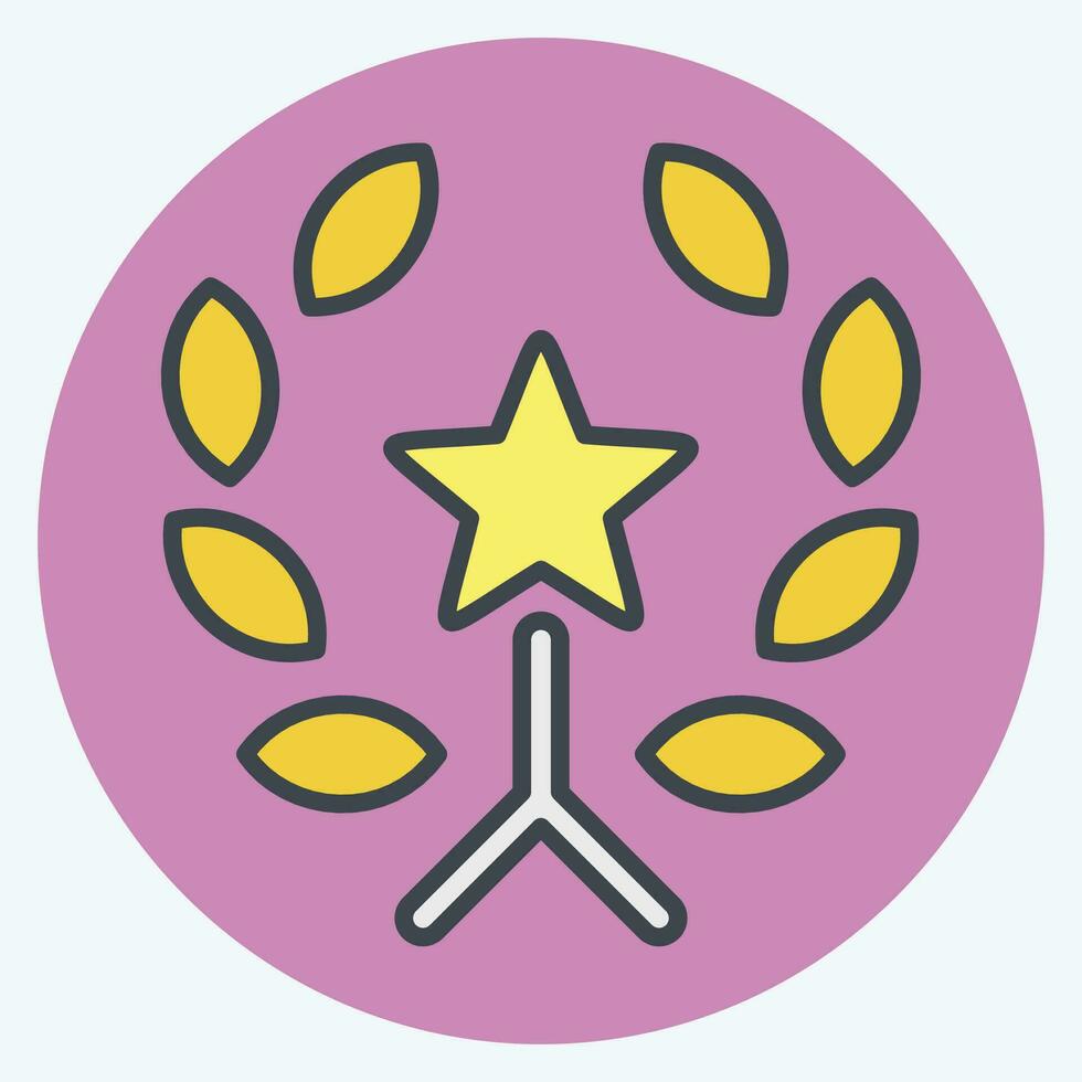 Icon Award 4. related to Award symbol. color mate style. simple design editable. simple illustration vector