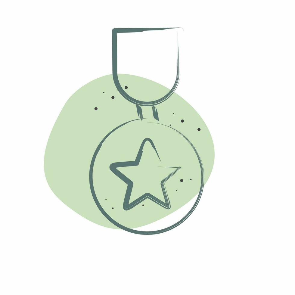 Icon Badge 1. related to Award symbol. Color Spot Style. simple design editable. simple illustration vector