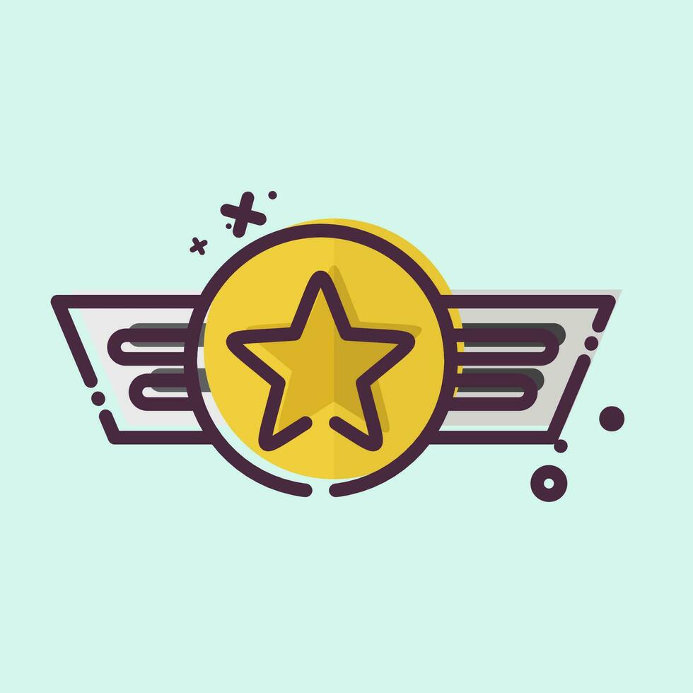 Icon Award 6. related to Award symbol. MBE style. simple design editable. simple illustration vector