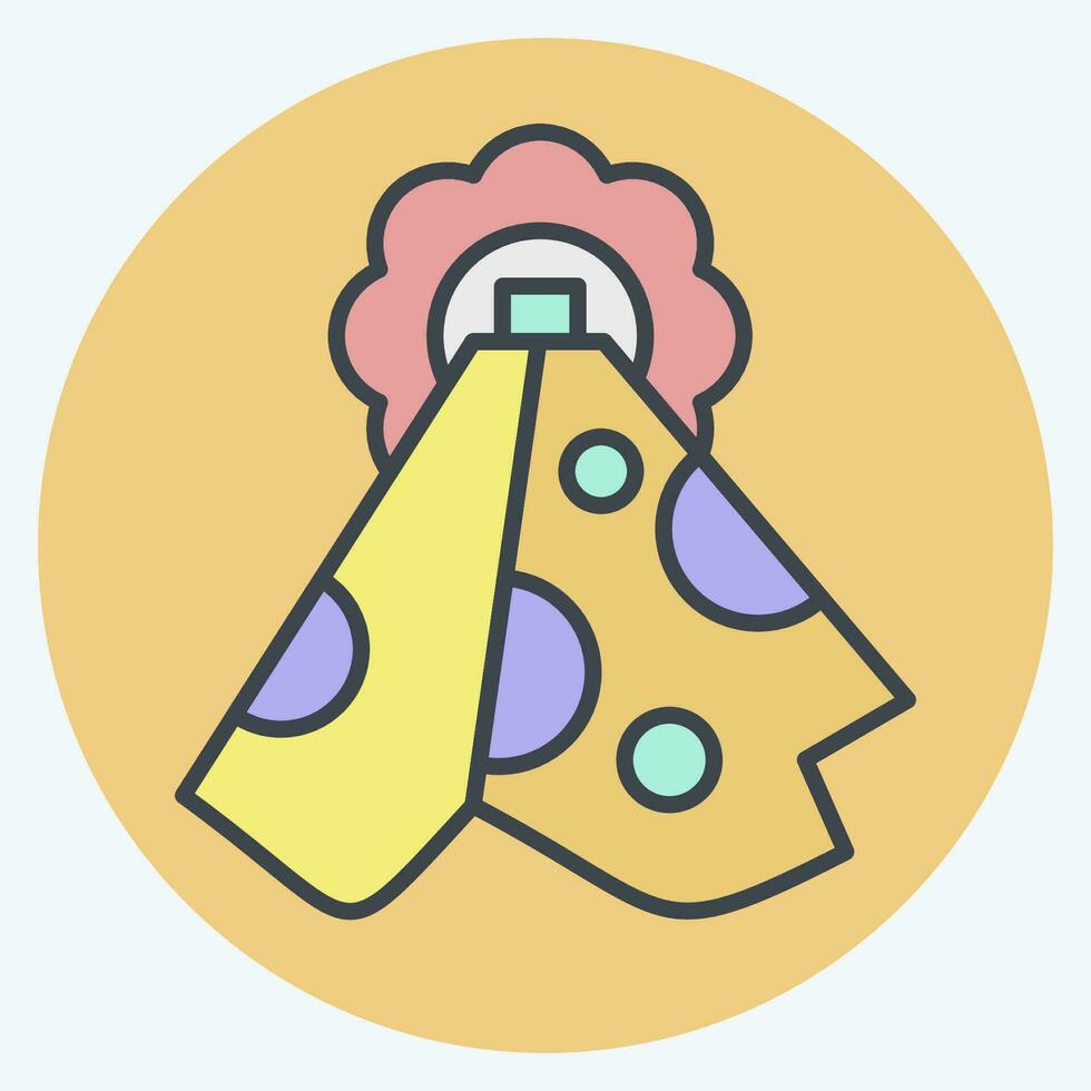 Icon Towel. related to Bathroom symbol. color mate style. simple design editable. simple illustration vector