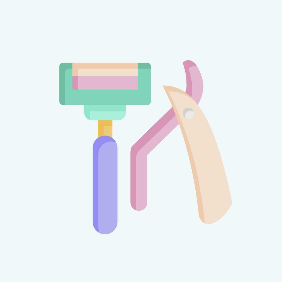 Icon Razor. related to Bathroom symbol. flat style. simple design editable. simple illustration vector