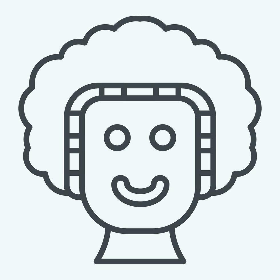 Icon Shower Cap. related to Bathroom symbol. line style. simple design editable. simple illustration vector