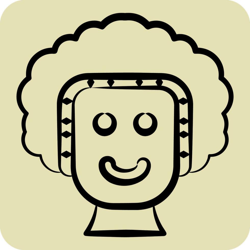 Icon Shower Cap. related to Bathroom symbol. hand drawn style. simple design editable. simple illustration vector