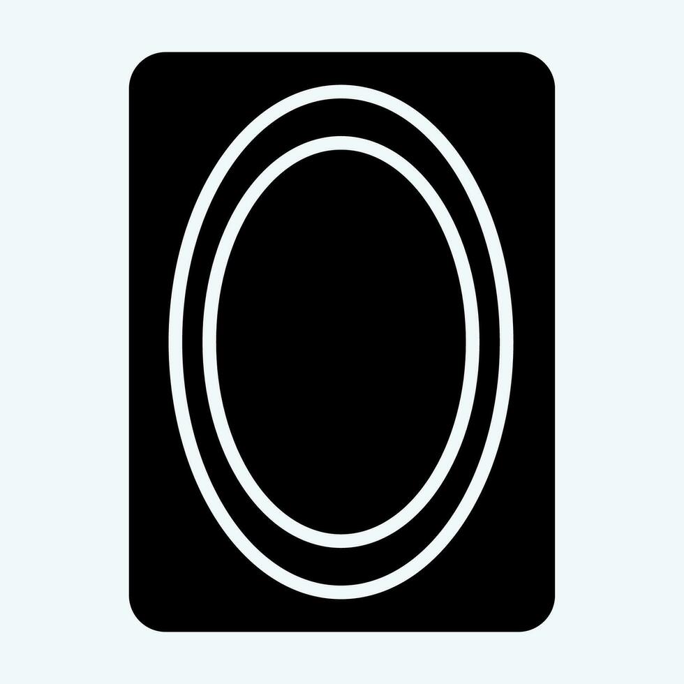 Icon Mirror. related to Bathroom symbol. glyph style. simple design editable. simple illustration vector