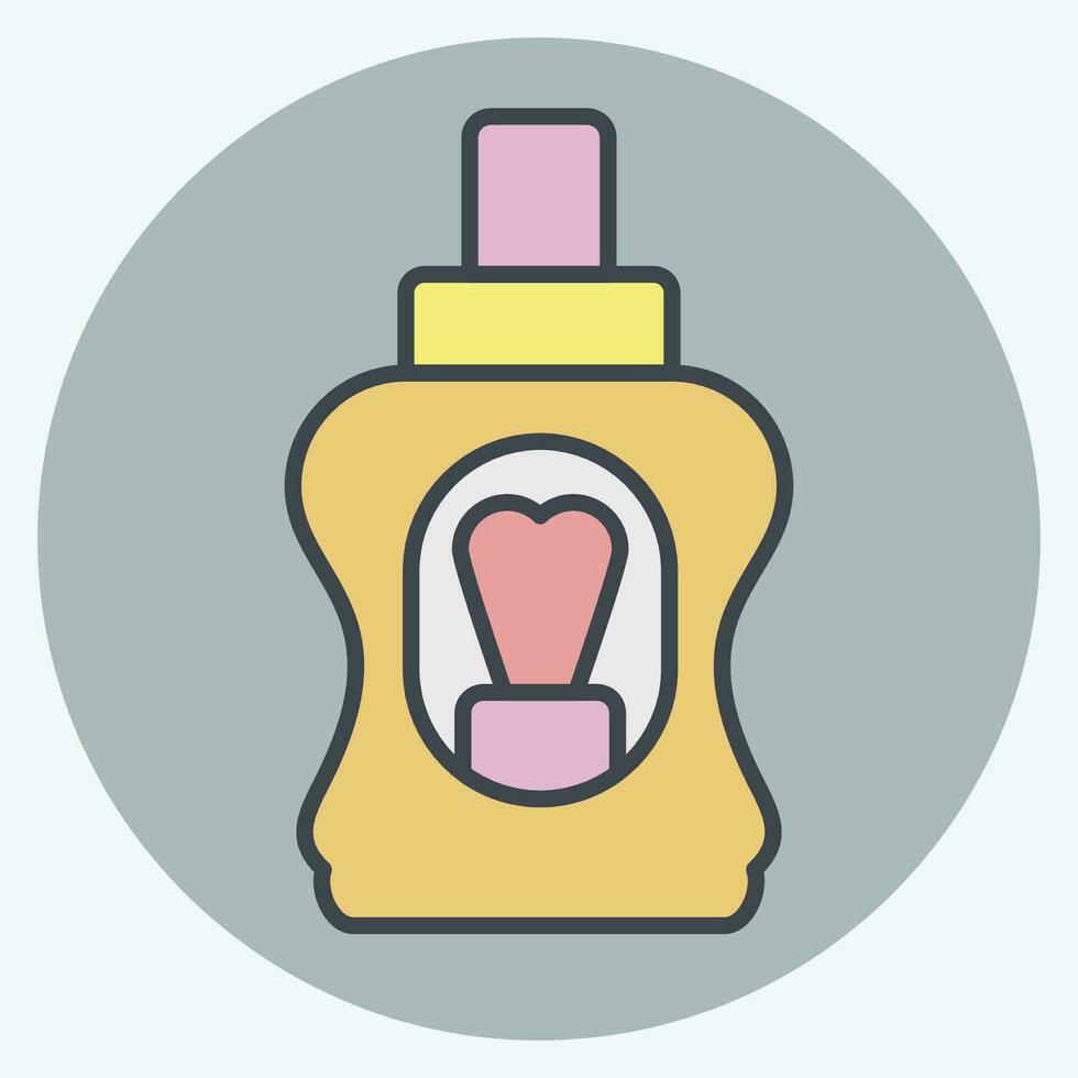 Icon Mouthwash. related to Bathroom symbol. color mate style. simple design editable. simple illustration vector