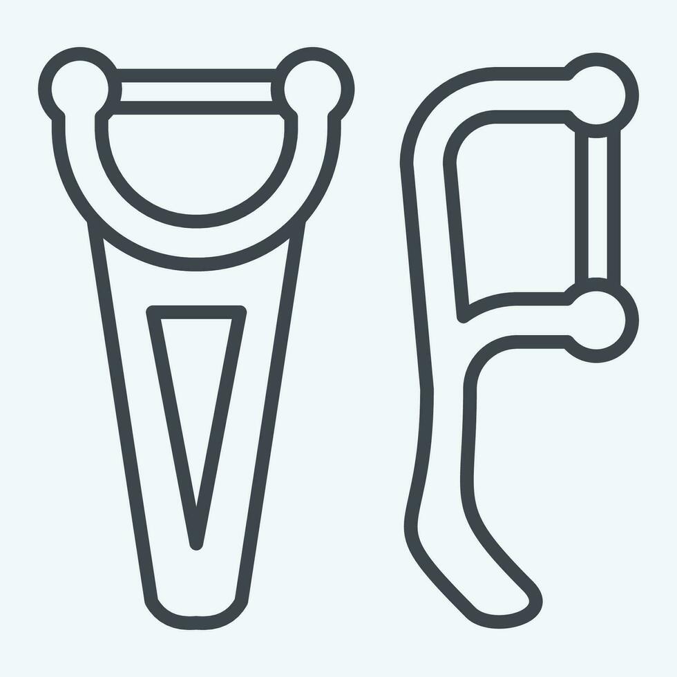 Icon Floss. related to Bathroom symbol. line style. simple design editable. simple illustration vector