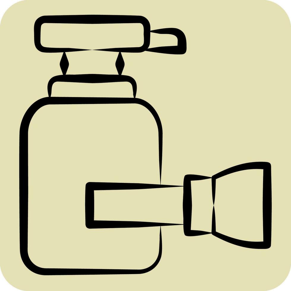 Icon Shaving Cream. related to Bathroom symbol. hand drawn style. simple design editable. simple illustration vector