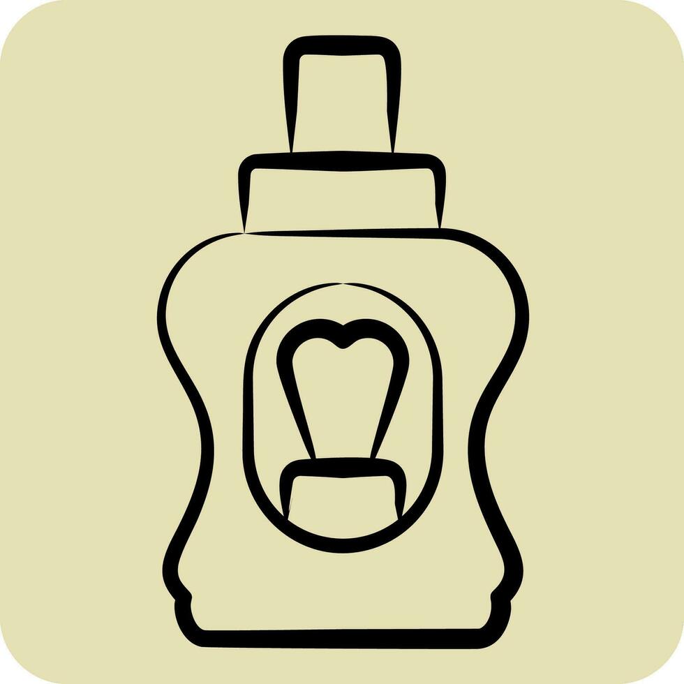 Icon Mouthwash. related to Bathroom symbol. hand drawn style. simple design editable. simple illustration vector