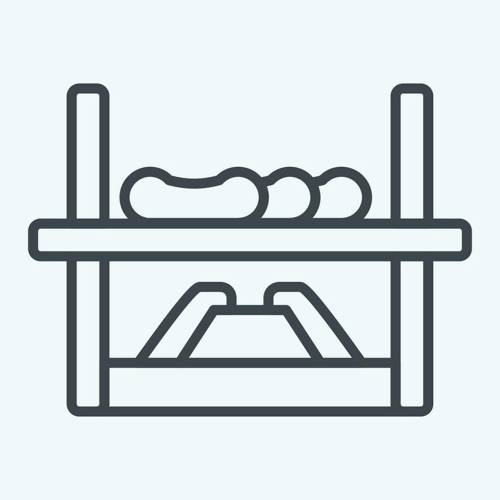 Icon Campfire Grill. related to Camping symbol. line style. simple design editable. simple illustration vector