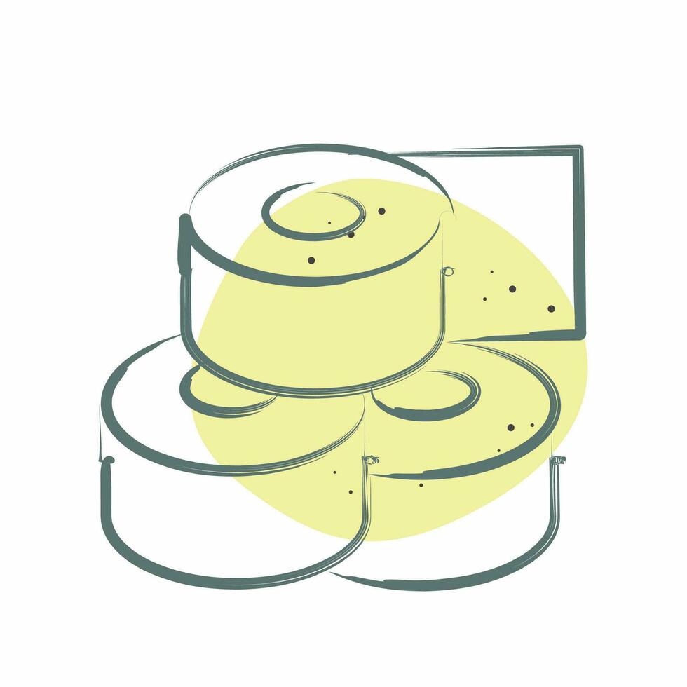 Icon Toilet Paper. related to Bathroom symbol. Color Spot Style. simple design editable. simple illustration vector