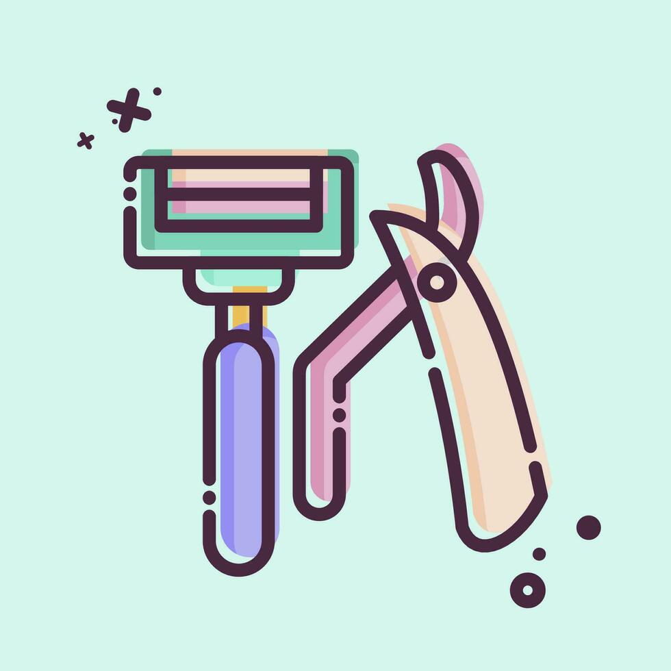 Icon Razor. related to Bathroom symbol. MBE style. simple design editable. simple illustration vector